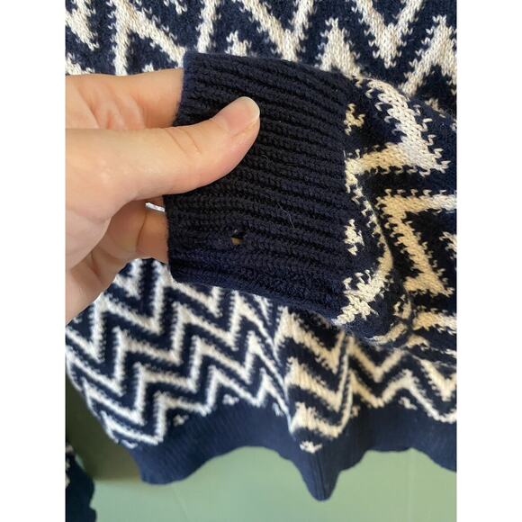 Adam Lippes Sweater Womens Size Medium Wool Cotton Knit Pullover Preppy Designer - Picture 10 of 11